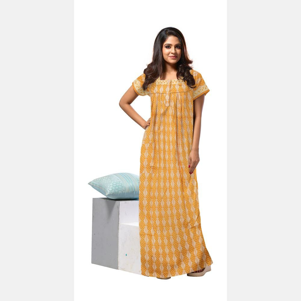 Nighty -Premium Cotton (Medium)Yellow (YAV-948 )